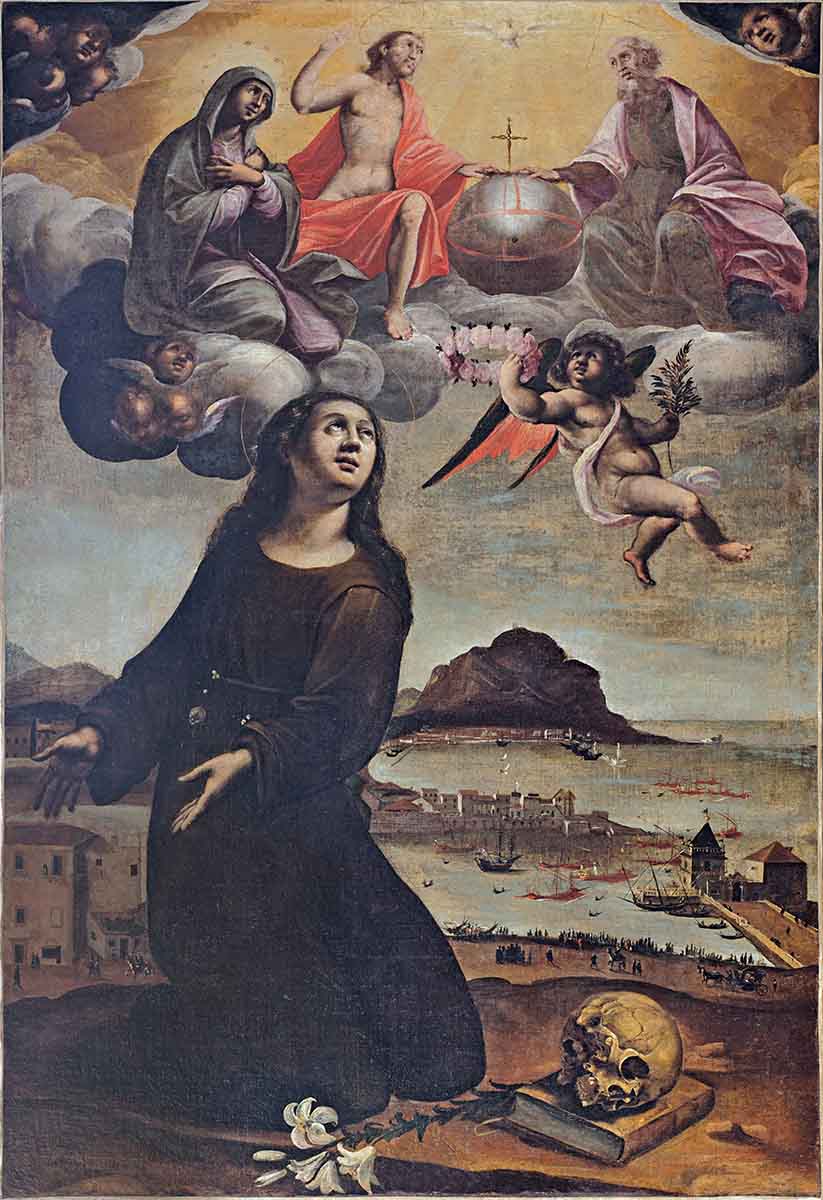 Santa Rosalia intercede per Palermo di Vincenzo La Barbera, Museo diocesano Palermo