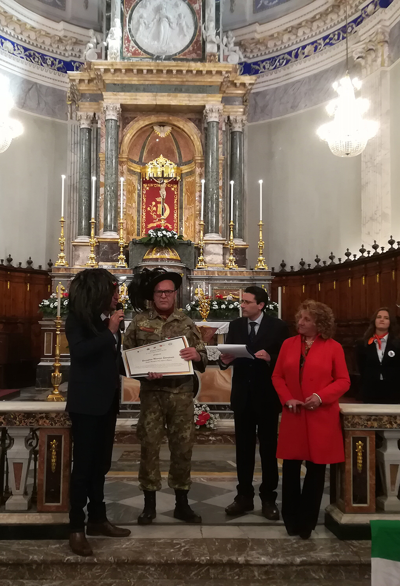 Premio Idria 2018, premiazione del bersagliere Maurizio Spampinato