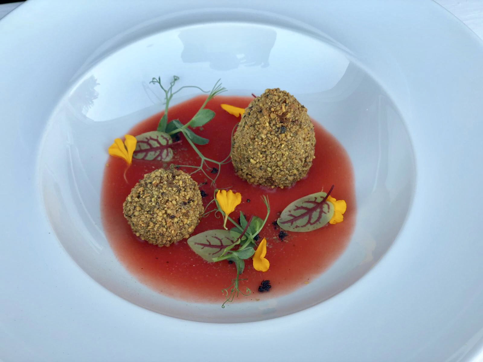L’arancino di spatola alla marinara in crosta di pistacchio di Bronte di Paolo Romeo