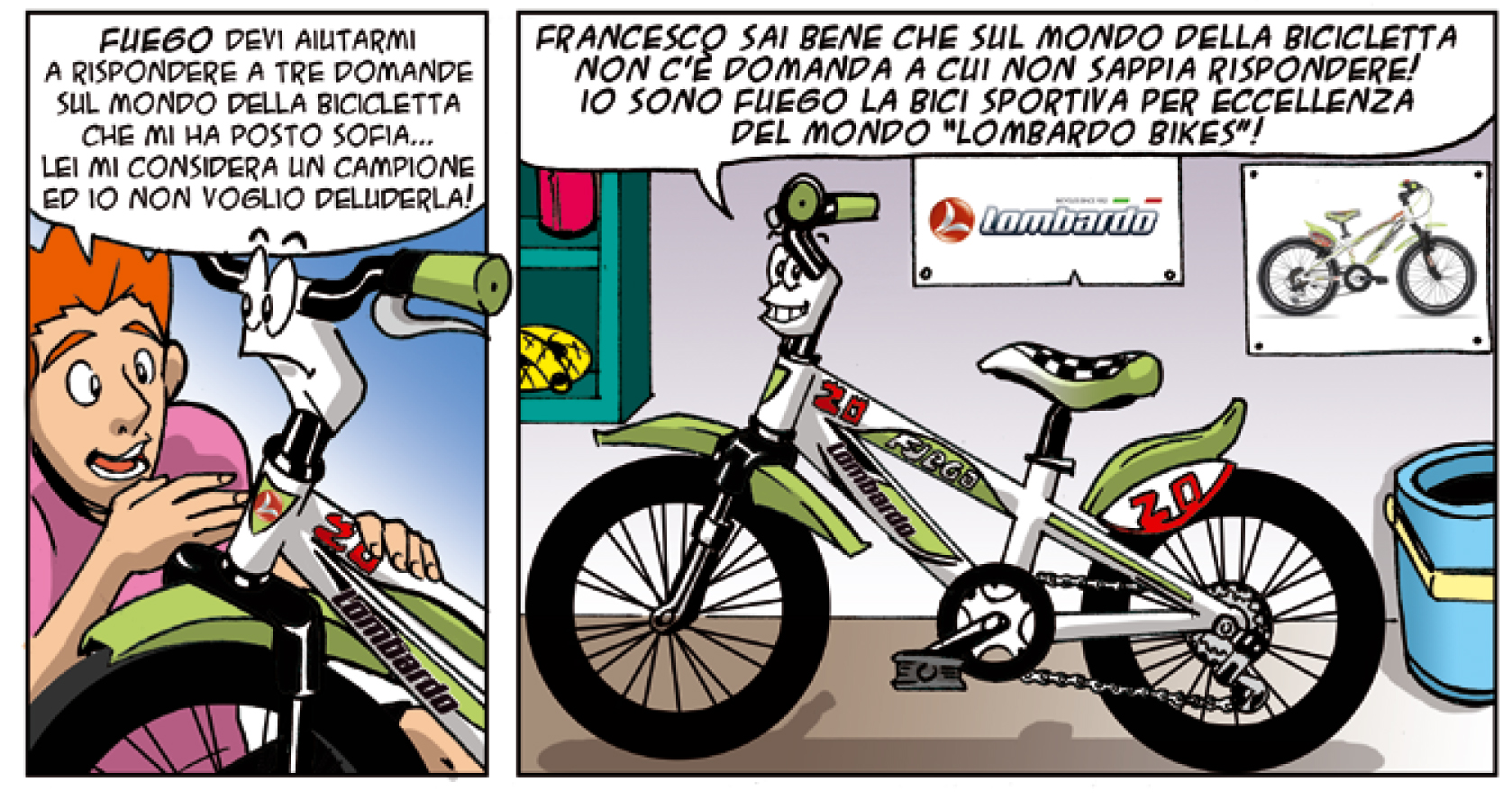 Fuego La Bici Dell Azienda Lombardo Bikes Nel Fumetto Il Palermo Da Grande Che Promuove La Buona Salute Sicilymag