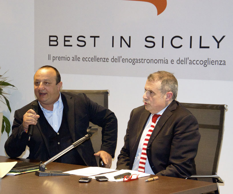 Lo chef Ciccio Sultano e il giornalista Fabrizio Carrera