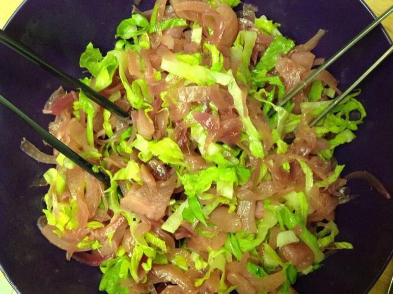 L'insalata di palamito dello chef Pietro D'Agostino