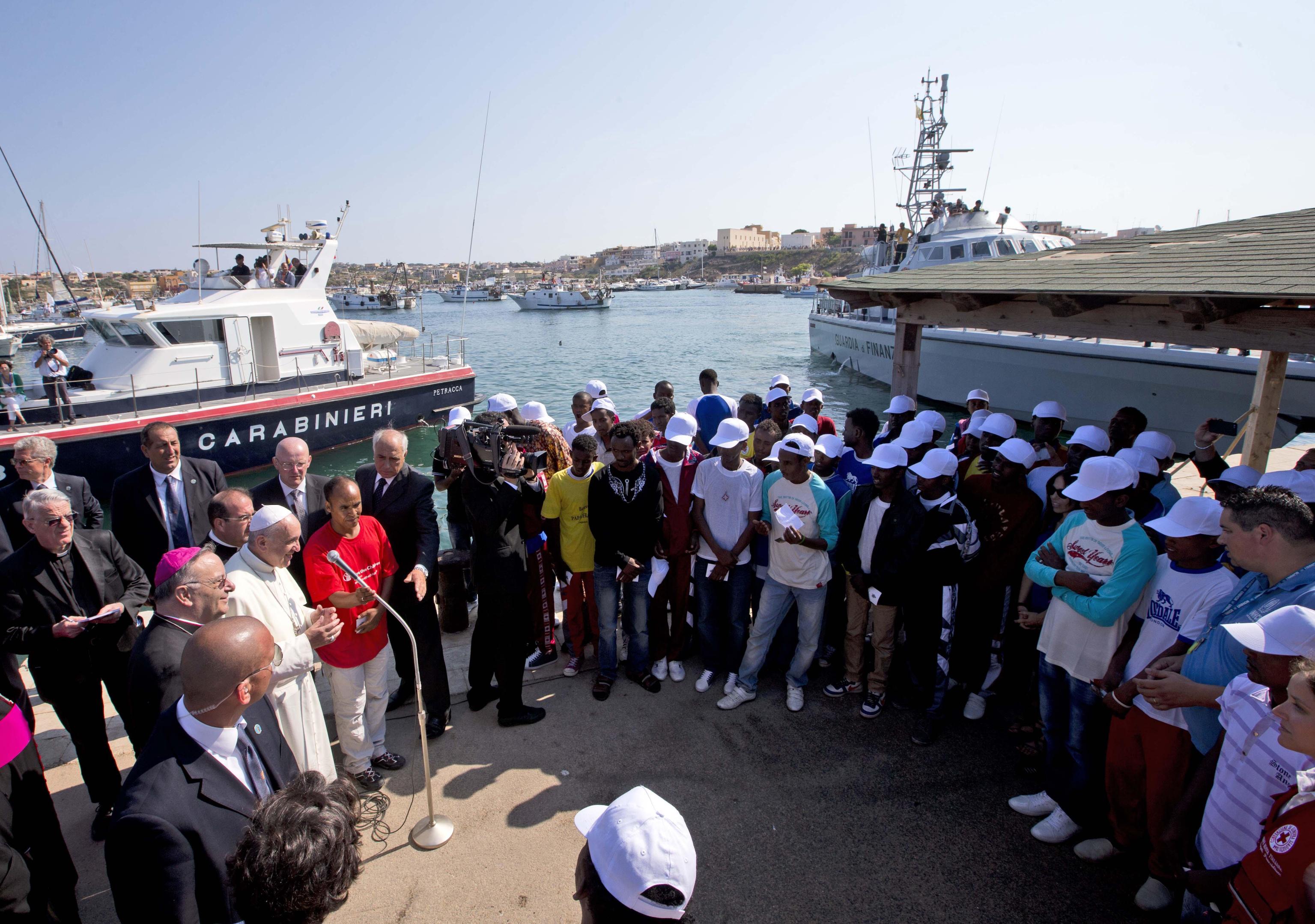 Papa Francesco a Lampedusa