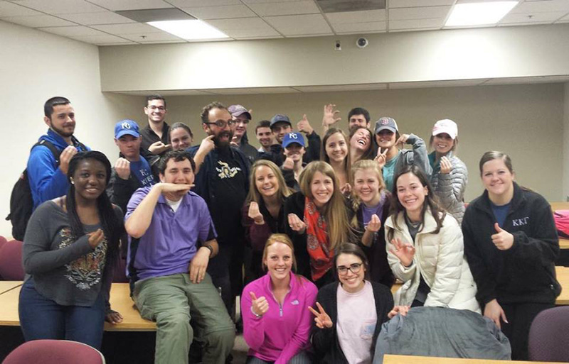 Vullo con gli studenti del Kansas State University