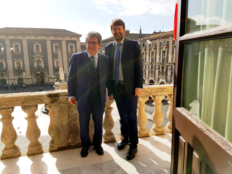 Il sindaco Enzo Bianco con il ministro Dario Franceschini