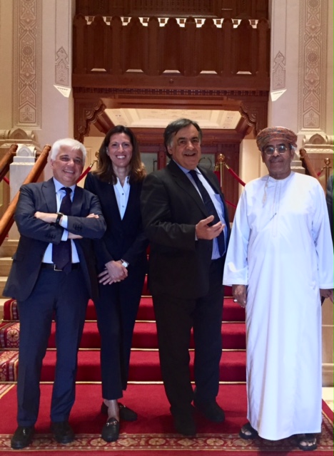 Da sinistra Giambrone, Campagna, Orlando e Saud Al Tamami
