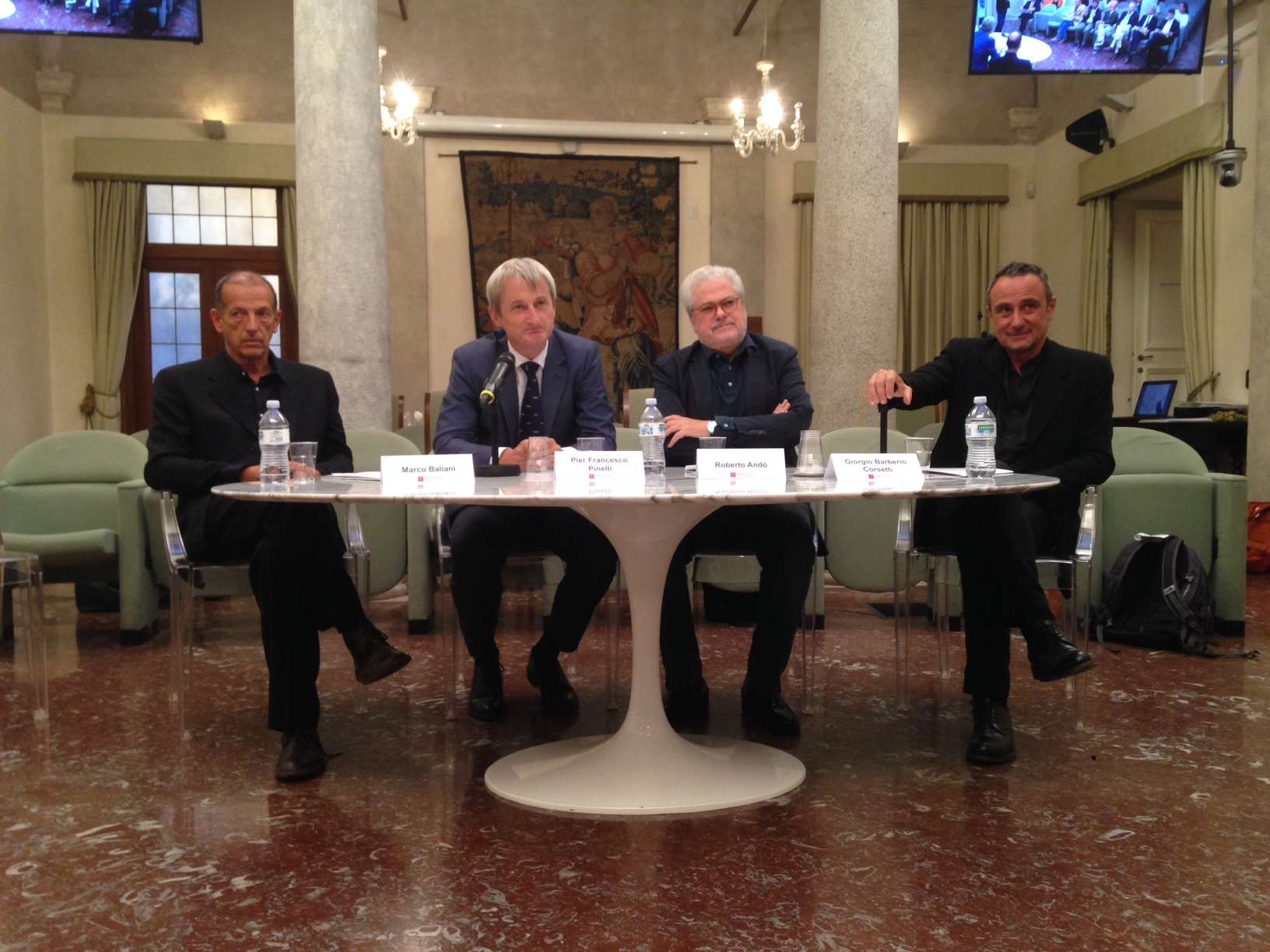 Marco Baliani, Pierfrancesco Pinelli, Roberto Andò e Giorgio Barberio Corsetti 