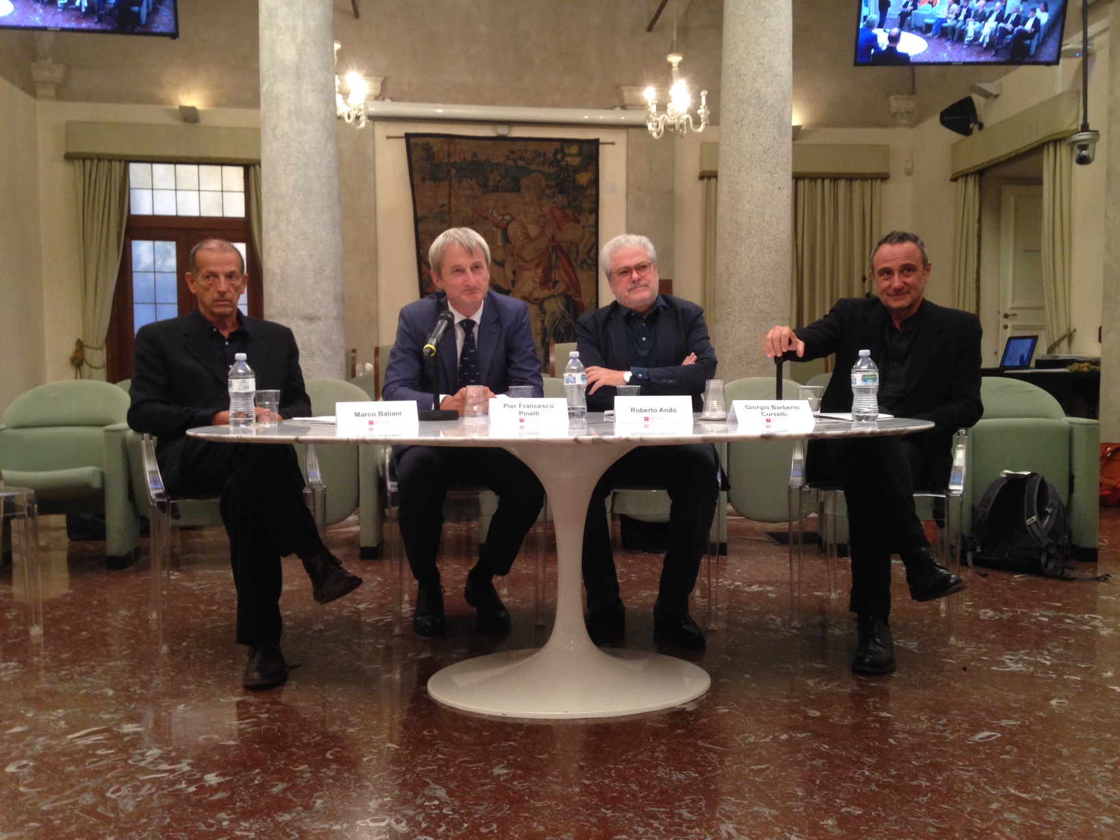 Marco Baliani, Pierfrancesco Pinelli, Roberto Andò e Giorgio Barberio Corsetti