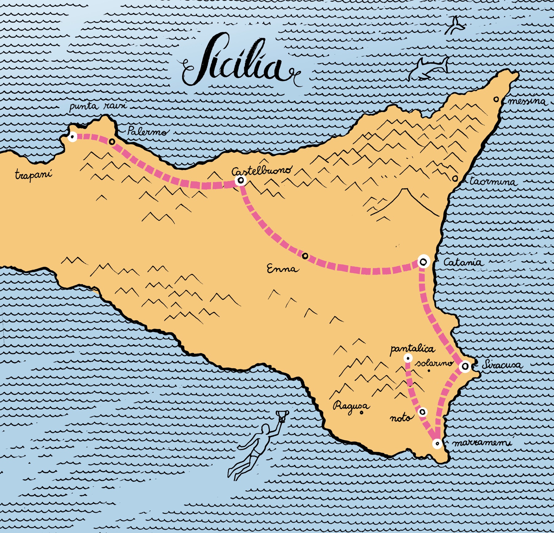 Il viaggio di Nicola da Pantalica a Punta Raisi