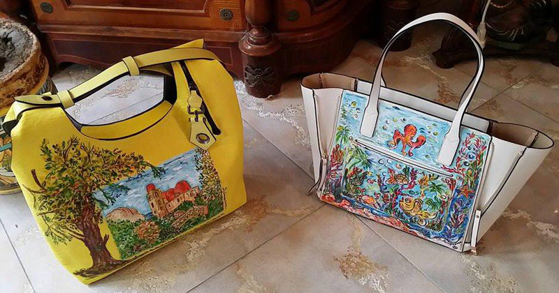 Le borse dipinte a mano della palermitana Silvia Campione