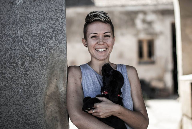 La textile designer Elena Scarlata