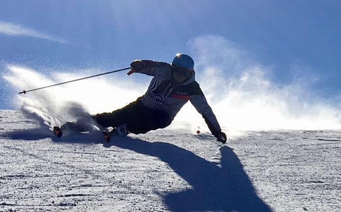 Giacomo Perni in azione sull'Etna