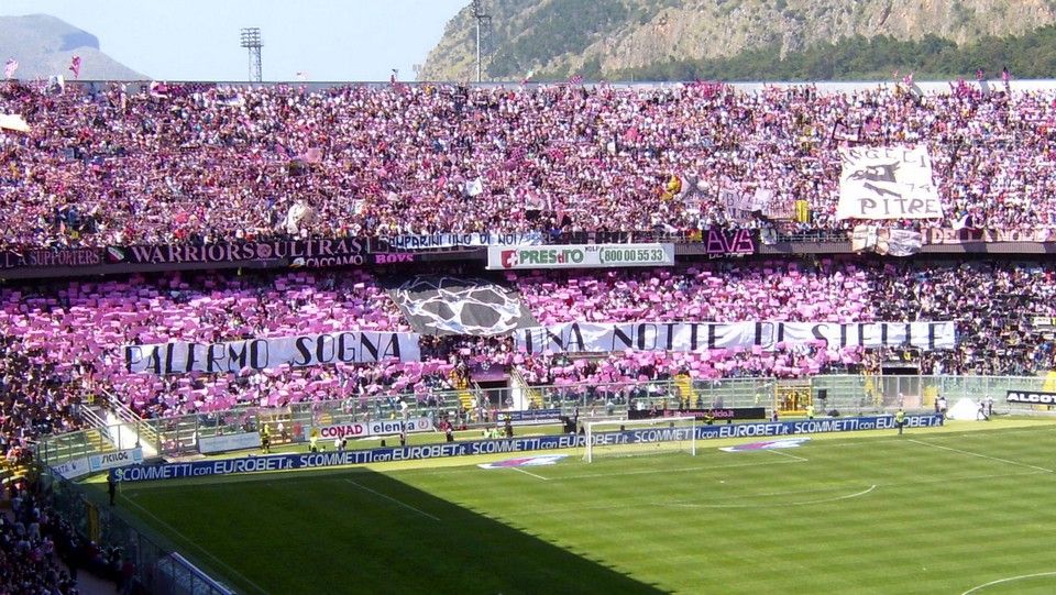 Lo stadio di Palermo "Renzo Barbera" dove gioca il Palermo prima squadra per la quale tifa Ettore Zanca 