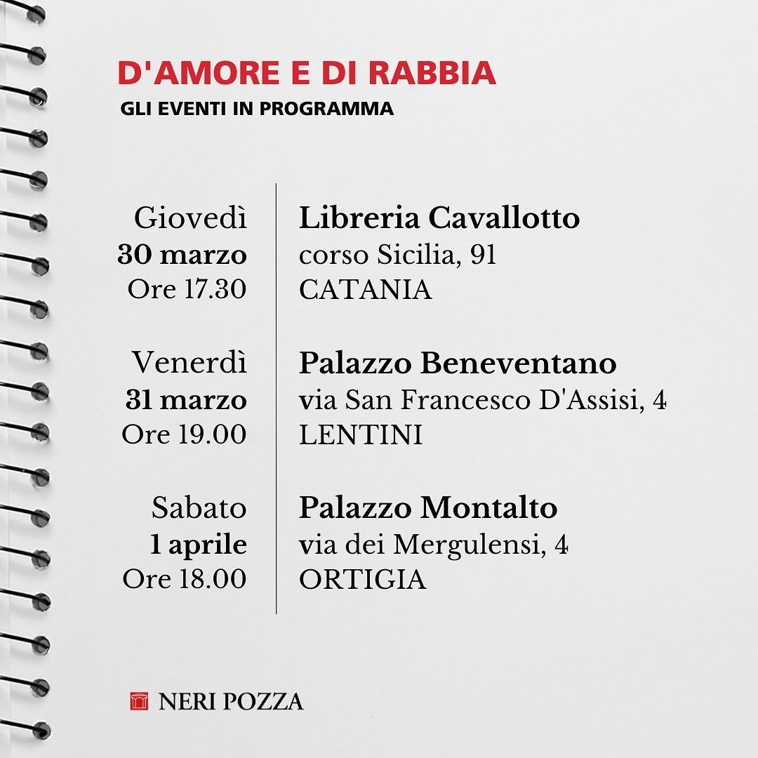 Le prime date del tour ufficiale di "D'amore e di rabbia" si terranno in Sicilia